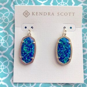 KENDRA SCOTT DANI ROYAL BLUE OPAL EARRINGS